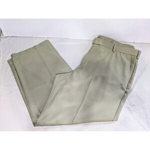 IZOD Golf Xtreme Function Men's Beige Khaki Dress Pants Size 42x30 Pleated Front